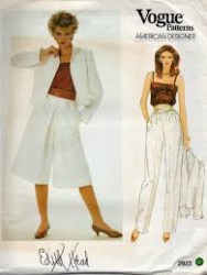 2923 EDITH HEAD JACKET CULOTTES PANTS CAMI PATTERN 8 NO INSTRUCT